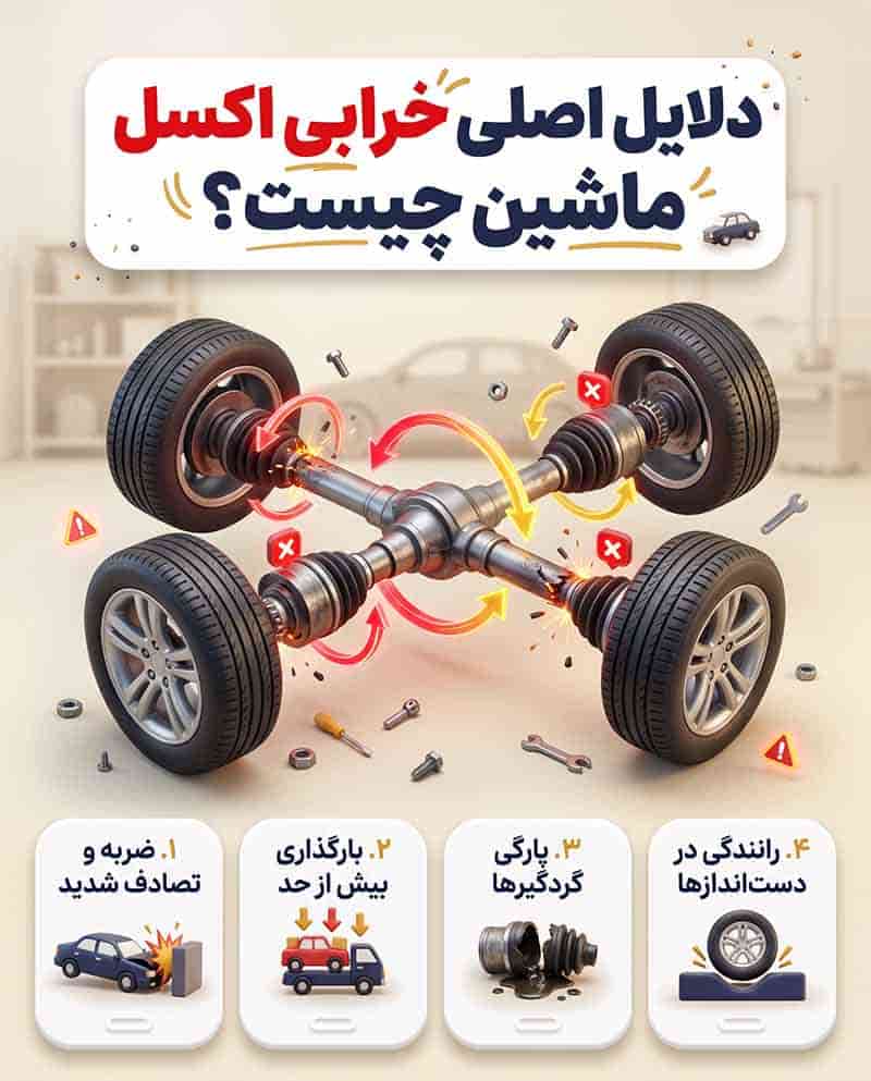 دلایل اصلی خرابی اکسل ماشین چیست؟