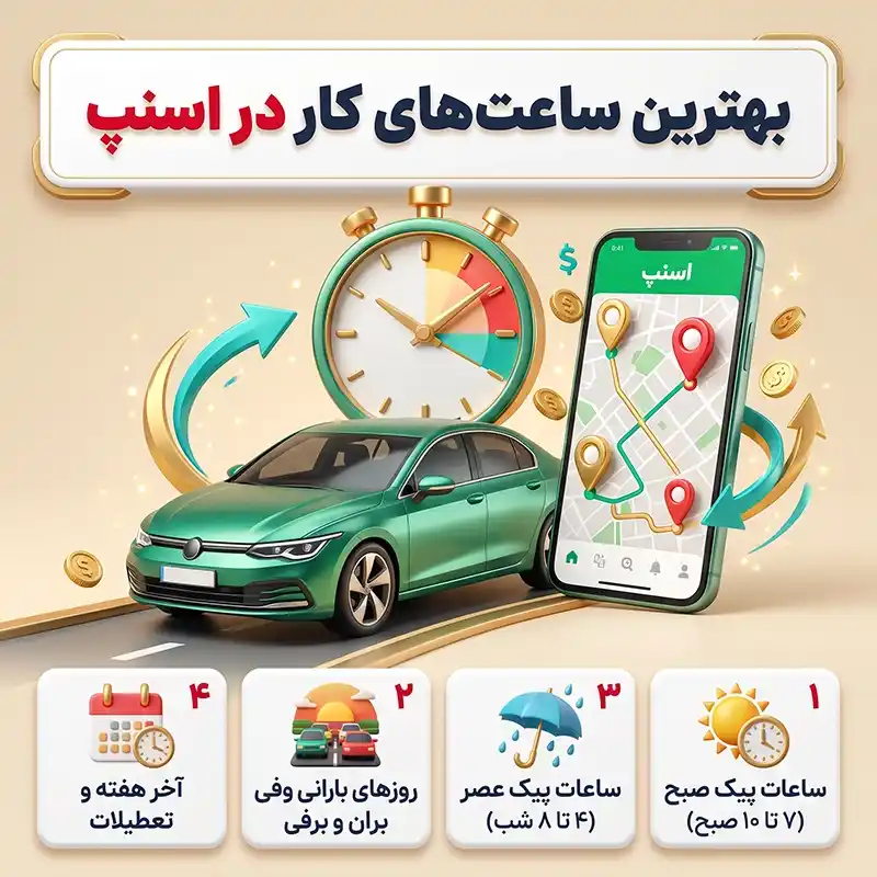 بهترین ساعت کار در اسنپ؛ چه ساعتی درآمد بیشتری دارد؟