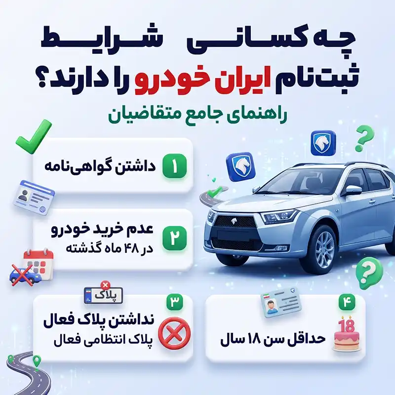 چه کسانی شرایط ثبت نام ایران خودرو را دارند؟